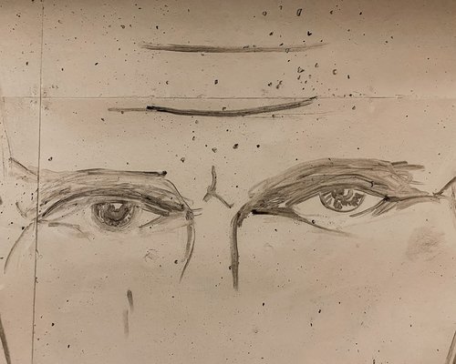 Closing eyes to rest during work